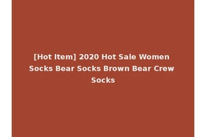 [Hot Item] 2020 Hot Sale Women Socks Bear Socks Brown Bear Crew Socks