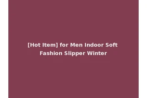 [Hot Item] for Men Indoor Soft Fashion Slipper Winter