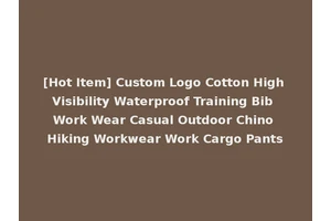 [Hot Item] Custom Logo Cotton High Visibility Waterproof Training Bib Work Wear Casual Outdoor Chino Hiking Workwear Work Cargo Pants