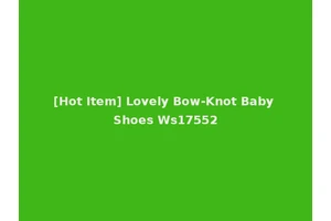 [Hot Item] Lovely Bow-Knot Baby Shoes Ws17552