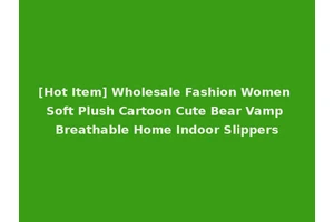 [Hot Item] Wholesale Fashion Women Soft Plush Cartoon Cute Bear Vamp Breathable Home Indoor Slippers