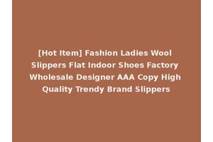 [Hot Item] Fashion Ladies Wool Slippers Flat Indoor Shoes Factory Wholesale Designer AAA Copy High Quality Trendy Brand Slippers