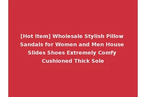 [Hot Item] Wholesale Stylish Pillow Sandals for Women and Men House Slides Shoes Extremely Comfy Cushioned Thick Sole