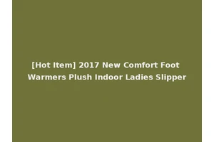 [Hot Item] 2017 New Comfort Foot Warmers Plush Indoor Ladies Slipper
