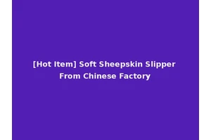 [Hot Item] Soft Sheepskin Slipper From Chinese Factory