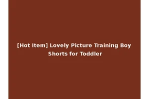 [Hot Item] Lovely Picture Training Boy Shorts for Toddler