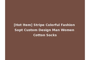 [Hot Item] Stripe Colorful Fashion Sopt Custom Design Man Women Cotton Socks