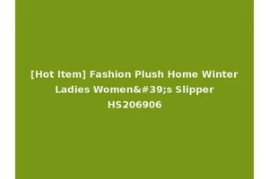 [Hot Item] Fashion Plush Home Winter Ladies Women's Slipper HS206906