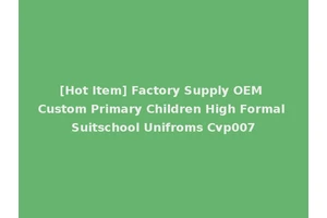 [Hot Item] Factory Supply OEM Custom Primary Children High Formal Suitschool Unifroms Cvp007