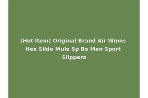 [Hot Item] Original Brand Air Wmns Hex Slide Mule Sp Be Men Sport Slippers