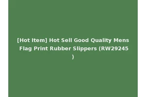 [Hot Item] Hot Sell Good Quality Mens Flag Print Rubber Slippers (RW29245)