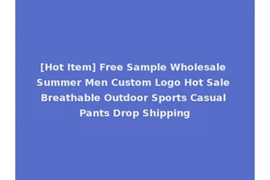 [Hot Item] Free Sample Wholesale Summer Men Custom Logo Hot Sale Breathable Outdoor Sports Casual Pants Drop Shipping