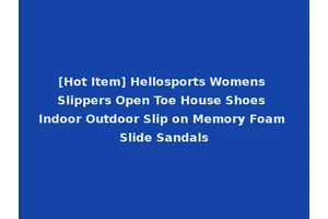 [Hot Item] Hellosports Womens Slippers Open Toe House Shoes Indoor Outdoor Slip on Memory Foam Slide Sandals