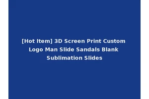 [Hot Item] 3D Screen Print Custom Logo Man Slide Sandals Blank Sublimation Slides