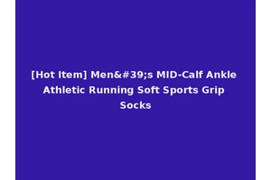 [Hot Item] Men's MID-Calf Ankle Athletic Running Soft Sports Grip Socks