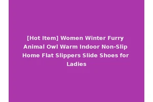 [Hot Item] Women Winter Furry Animal Owl Warm Indoor Non-Slip Home Flat Slippers Slide Shoes for Ladies