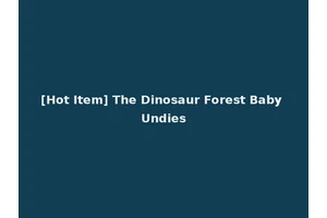 [Hot Item] The Dinosaur Forest Baby Undies