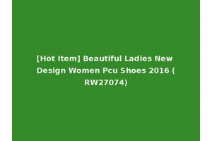[Hot Item] Beautiful Ladies New Design Women Pcu Shoes 2016 (RW27074)