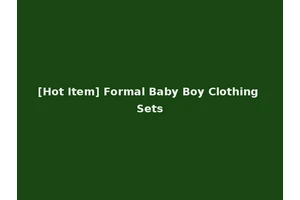 [Hot Item] Formal Baby Boy Clothing Sets