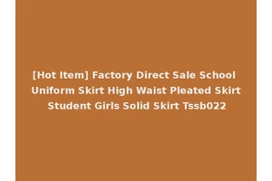 [Hot Item] Factory Direct Sale School Uniform Skirt High Waist Pleated Skirt Student Girls Solid Skirt Tssb022