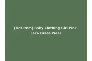 [Hot Item] Baby Clothing Girl Pink Lace Dress Wear