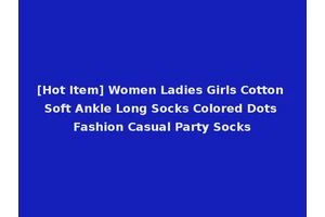 [Hot Item] Women Ladies Girls Cotton Soft Ankle Long Socks Colored Dots Fashion Casual Party Socks