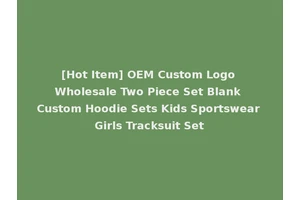 [Hot Item] OEM Custom Logo Wholesale Two Piece Set Blank Custom Hoodie Sets Kids Sportswear Girls Tracksuit Set