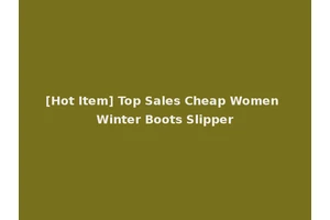 [Hot Item] Top Sales Cheap Women Winter Boots Slipper