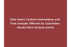 [Hot Item] Custom Embroidery and Free Sample Offered by Calcetines Men's Factory Socks