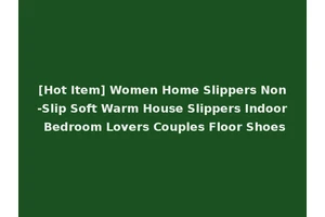 [Hot Item] Women Home Slippers Non-Slip Soft Warm House Slippers Indoor Bedroom Lovers Couples Floor Shoes