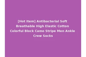 [Hot Item] Antibacterial Soft Breathable High Elastic Cotton Colorful Block Camo Stripe Men Ankle Crew Socks