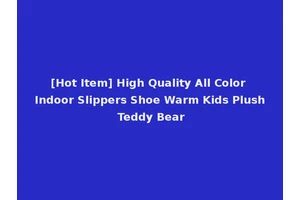 [Hot Item] High Quality All Color Indoor Slippers Shoe Warm Kids Plush Teddy Bear