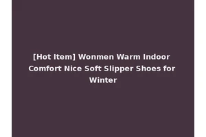[Hot Item] Wonmen Warm Indoor Comfort Nice Soft Slipper Shoes for Winter