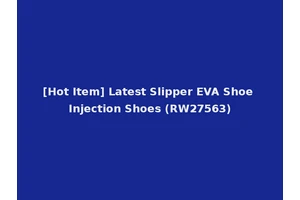 [Hot Item] Latest Slipper EVA Shoe Injection Shoes (RW27563)