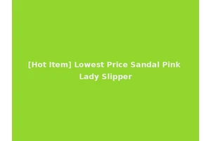 [Hot Item] Lowest Price Sandal Pink Lady Slipper