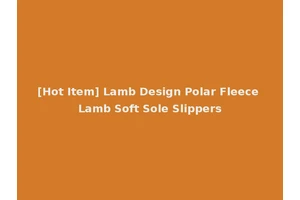 [Hot Item] Lamb Design Polar Fleece Lamb Soft Sole Slippers