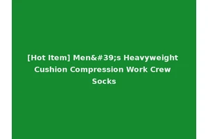 [Hot Item] Men's Heavyweight Cushion Compression Work Crew Socks