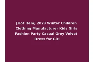 [Hot Item] 2023 Winter Children Clothing Manufacturer Kids Girls Fashion Party Casual Grey Velvet Dress for Girl