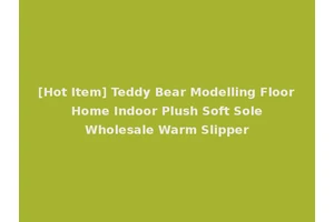 [Hot Item] Teddy Bear Modelling Floor Home Indoor Plush Soft Sole Wholesale Warm Slipper
