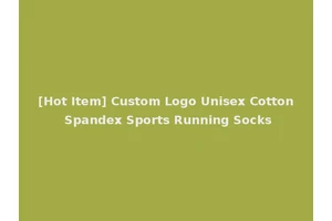 [Hot Item] Custom Logo Unisex Cotton Spandex Sports Running Socks