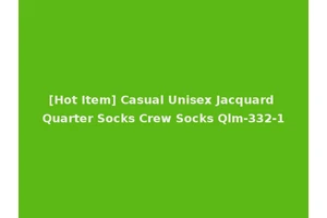 [Hot Item] Casual Unisex Jacquard Quarter Socks Crew Socks Qlm-332-1