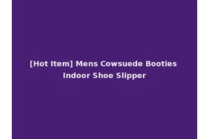 [Hot Item] Mens Cowsuede Booties Indoor Shoe Slipper