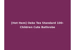 [Hot Item] Oeko Tex Standard 100-Children Cute Bathrobe
