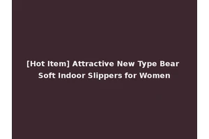 [Hot Item] Attractive New Type Bear Soft Indoor Slippers for Women