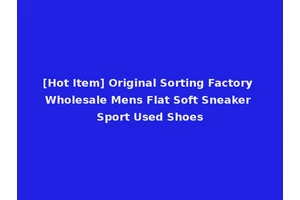 [Hot Item] Original Sorting Factory Wholesale Mens Flat Soft Sneaker Sport Used Shoes