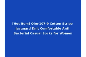 [Hot Item] Qlm-107-9 Cotton Stripe Jacquard Knit Comfortable Anti Bacterial Casual Socks for Women