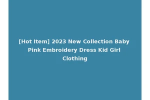 [Hot Item] 2023 New Collection Baby Pink Embroidery Dress Kid Girl Clothing