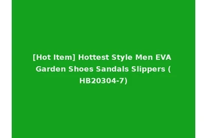 [Hot Item] Hottest Style Men EVA Garden Shoes Sandals Slippers (HB20304-7)