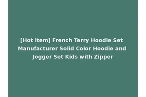 [Hot Item] French Terry Hoodie Set Manufacturer Solid Color Hoodie and Jogger Set Kids with Zipper