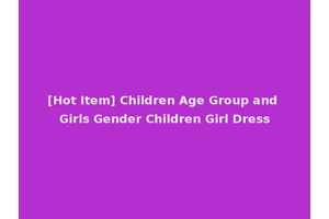 [Hot Item] Children Age Group and Girls Gender Children Girl Dress